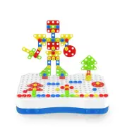Children's educational DIY assembling toolbox art building kit Colorful Images 8