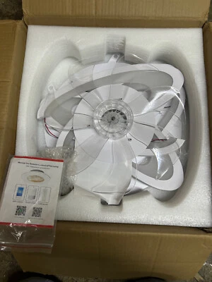 2x Flush Mount Ceiling Fans 7 Clear Blades Remote New