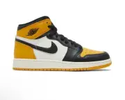 Nike Air Jordan 1 Retro High GS Taxi Yellow Toe Kids Sneakers 6.5Y 575441-711 OG