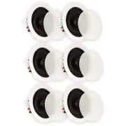 Theater Solutions TS50C Flush Mount In Ceiling Speakers 2-Way Home 3 Pair Pack
