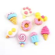 20 Assorted Flatback Resin Sweet Cat Claw Ice Cream Lollipop Cabochons Craft