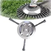 6 Inch Steel Wire Brush Cutter Trimmer Head, Steel Wire Trimmer Head for Weed Eater, Weed Wacker Attachments (A)
