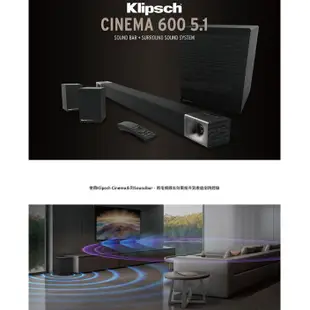 Klipsch古力奇 Cinema 600 福利品(領卷再折)5.1家庭劇院組 Surround3後環繞 公司貨