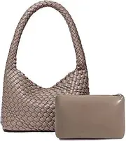 [OUYGZOU] Fashion Designer Handbags and Purses, Women Shoulder Bag, Casual Hand Woven Shopping Tote Hobo, Ladies Underarm Bags