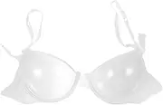 GALPADA Transparent Bra Seamless Clear Bra Womens Seamless Clear Back Bra Disposable Bra Invisible Transparent Underwear Bra Ultra-fine Shoulder Strap for Travel 38 Tanning Bra