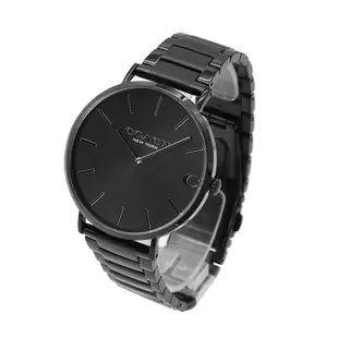 COACH | 黑色系 經典C字LOGO 鋼帶腕錶 男錶 手錶-14602431