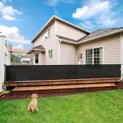 195 Inch Extra Wide Retractable Baby Gate for Large Openings, 35" Tall Extra Lon