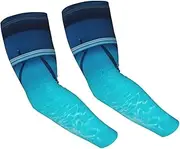 [FHEDVBN] Blue Swimming Pool Arm Sleeves Compression Arm Covers for Men Women Outdoor Sun Sleeves Cooling Sports Sleeve, Black