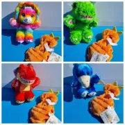BUILD A BEAR 4 Mini Beans Dino Dinosaur Bean & Easter Carrot Costume BNWT