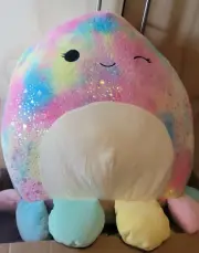 Squishmallow OPAL Tie Dye Winking Glitter Hearts Valentine’s 16” Plush Octopus