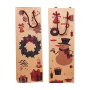 20PCS Christmas Wine Bottle Gift Bags Kraft Paper Red Wine Bag Holiday Set