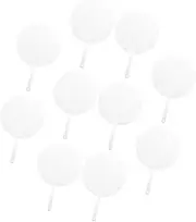 iplusmile Hand Fans 10pcs Round Paper Fans Small Handheld Blank Canvas for Decor Performance