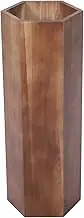 ERINGOGO Wooden Umbrella Stand Rack Decorative Umbrella Holder for Entryway Storage for Long and Folding Umbrellas Stylish Design Dark Walnut Finish