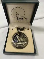 Howling wolves pocket watch In Original Box