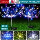 2X Solar Fireworks 150 LED String Lights Fairy Starburst Xmas Garden Night Lamp