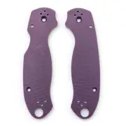 1 Pairs Purple Custom Handle Patch G10 Material Scales For Spyderco Para 3