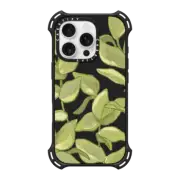 iPhone 16 Pro Bounce Case MagSafe Compatible Green Leaves