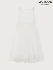 Monsoon White Anna Strappy Lace High-Low Dress (F74904) | $134 - $157