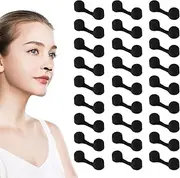 50Pcs Disposable Nose Plug Filter, Nose Plug for Allergies and Dust, Softness Sponge Nostril Filters for Women Men, Nose Dust Filters Sunless Spray Tanning Outdoor Dust Construction Areas (Black)