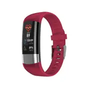 Smart Bracelet Sports Pedometer Waterproof Monitoring Heart Rate Blood Pressure Healthy Multi-function ECG Bracelet-Red