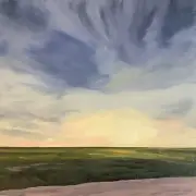 Original One Of A Kind, Landscape, Oil Painting 12” X 12” Wood Panel