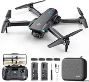 [Holy Stone] HS290 Foldable Drone with 1080P HD FPV Camera for Adults and Kids, RC Quadcopter with Optical Flow, Voice & Gesture Control,APP Control,Tap Fly, 3 Speed Modes,2 Modular Batteries,Toys Gifts for Boys and Girls