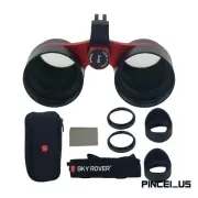 SKY ROVER 2x42 Red Constellation Binocular + 2 Eyepiece Covers 30Â°FOV Telescope