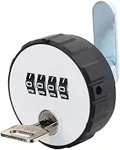 QUMIIRITY Combination Keyed for with Code Latch Cabinet Lock Combination Keyless Entry Combination Drawer Lock Cabinet Drawer Lock Combination Lock Double Steel Black