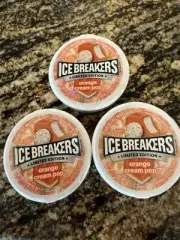 Ice Breakers Orange Cream Pop Mints 1.5 oz Discontinued Limited Edition 3 Pack!