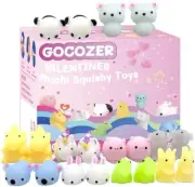 Valentine's Day Cards with Mochi Squishy Toys (30 Packs), Classroom Prizes
