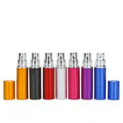 DIY 5ml/10ml Refillable Mini Perfume Spray Bottle Aluminum Scent Portable Travel