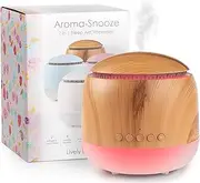 Aroma-Snooze Essential Oil Diffuser Vaporizer - Cool Mist Air Humidifier & White Noise Machine | 7-in-1 Aromatherapy Baby Sleep Aid, Purified Mist with 5 Soothing Sounds, LED Colours