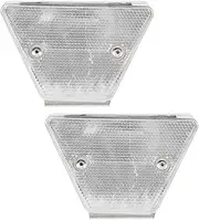 GANAZONO 2pcs Reflective Road Markers for Traffic Safety Polycarbonate Construction Easy Installation for Guardrails Pavement High Visibility Low Light Conditions