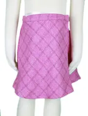 JACADI Girl's Sanve Rose Pink Argyle Adjustable Wrap Skirt Size 3 Years NWT $57