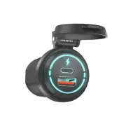 Type C+USB Fast Charger Dual Charging Power Ports Socket Waterproof For Car SUV (for: Subaru)