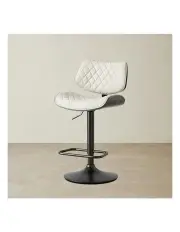 [Koala Living] Cres Glacier Vegan Leather Bar Stool in Grey