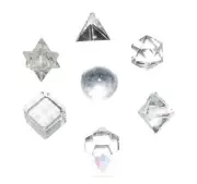 Crystal Wonderland Clear Quartz Sacred Geometry Set Platonic Solid 7 Pieces