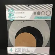 DCWV DIY 4 Circle Bases Chipboard Craft New