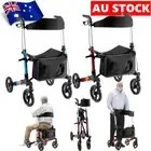 RedBlue Folding Rollator Walker Aluminium Walking Frame Mobility Aid Lightweight