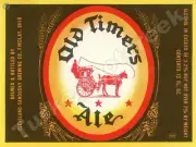 Old Timers Ale Label 9" x 12" Metal Sign