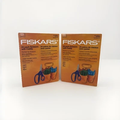Fiskars 5" Blunt-Tip Scissors for Kids 4+ Classpack Art Caddy Organizer 2 Pack