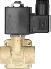 Respicefinem AC220V G3/8in 2 Position 2 Way Pilot High Pressure Normally Closed Brass Solenoid Valve for Water Gas and Other Neutral Liquids and Gases with and Leak Proof Design