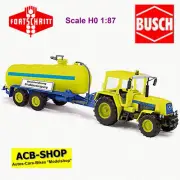 Tractor FORTSCHRITT ZT323 With Barrel Trailer Construction Vehicle 1:87 Busch