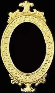 MINIATURE DOLLHOUSE 1:12 SCALE ORNATE GOLD FRAME - UMP12