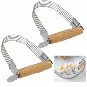 2 X Stainless Steel Pastry Blender Dough Cutter Flour Mixer Pasta Pie Crust Cake