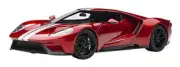AUTOart 1/18 Ford GT 2017 Metallic Red Silver Stripe Composite Diecast Model Car