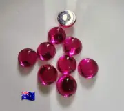 10pcs 12mm Pink Crystal Shiny AB Resin Flatback Cabochon