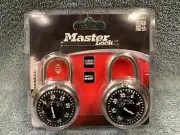 Master Combination Pad Lock, 1500T for Lockers , 2 Pack, Black Dial