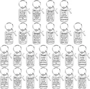 [Maitys] 24 Pcs Christian Keychains Bulk Gifts Faith Inspirational Bible Verse Keychain with Charm Christian Gifts