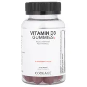 Codeage, Vitamin D3 Gummies, Strawberry, 5,000 IU, 60 Gummies